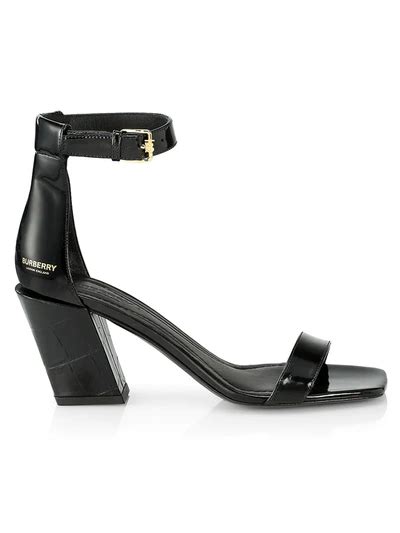 burberry pirmont croc-embossed angular heel sandals|Women's Burberry High Heel Sandals .